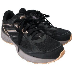 Saucony Cohesion TR14 Black Running Shoes Size 7 Sunset Peach Walking Outdoor